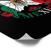 Viva Mexico Butterfly Roos Poster (Hoek)