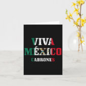 Viva Mexico Cabrones Funny Cinco De Mayo Mexican F Kaart (Gele Bloem)
