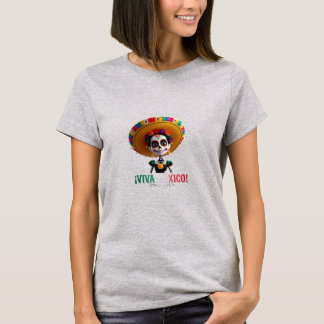Viva Mexico Catrina Charra | 3D Day of the Dead T-shirt