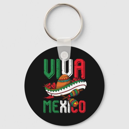 Viva Mexico Cinco De Mayo Sleutelhanger (Voorkant)