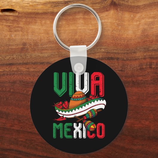 Viva Mexico Cinco De Mayo Sleutelhanger (Voorkant)