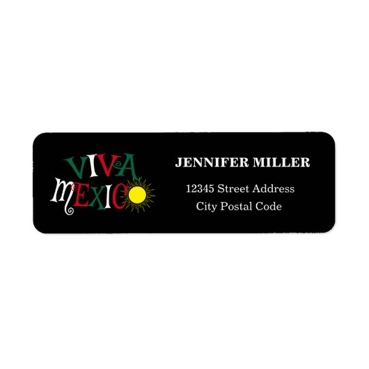 Viva Mexico Etiket (Voorkant)
