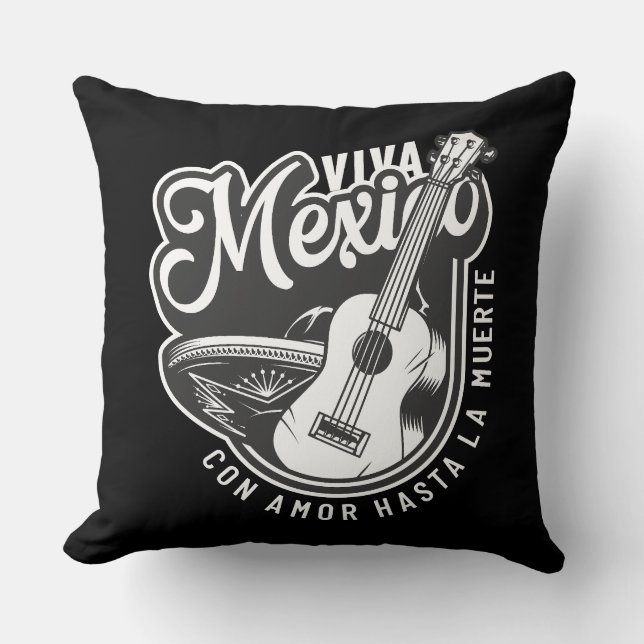 Viva Mexico feest met mijn gitaar Kussen (Voorkant)