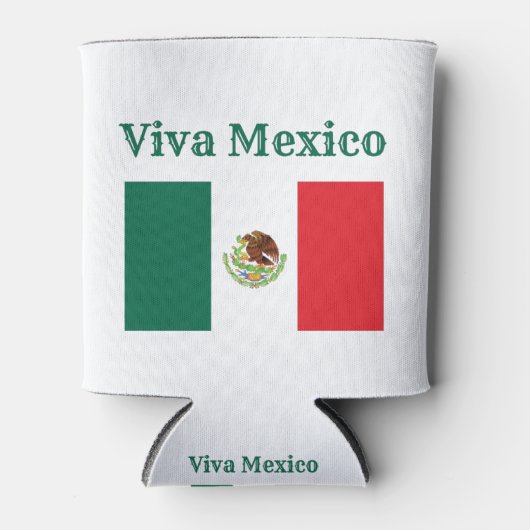 Viva Mexico Flag Blikjeskoeler (Voorkant)