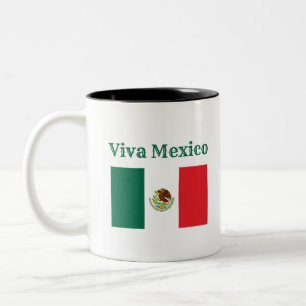 Viva Mexico Flag Tweekleurige Koffiemok