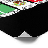 Viva Mexico Funny Beer Mexican Flag Cinco De Mayo Poster (Hoek)