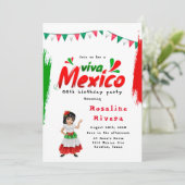 Viva Mexico Girl 200e verjaardag Kaart (Staand voorkant)