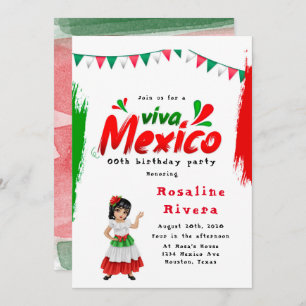 Viva Mexico Girl 200e verjaardag Kaart