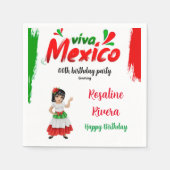 Viva Mexico Girl 200e verjaardag Servet (Voorkant)