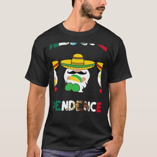 viva mexico gnomes flag Pride Independence Day 16  T-shirt (Voorkant)