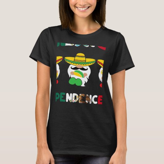 viva mexico gnomes flag Pride Independence Day 16  T-shirt (Voorkant)