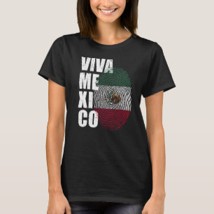 Viva Mexico Het zit in mijn DNA Mexicaanse vingera T-shirt