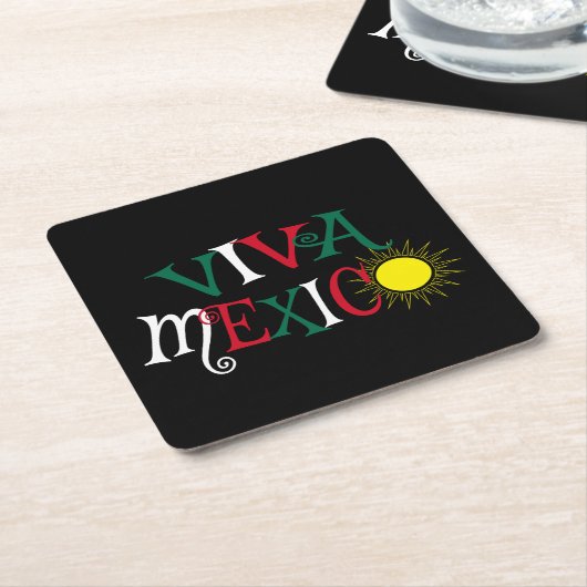 Viva Mexico Kartonnen Onderzetters (Schuin)