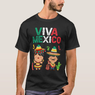 Viva Mexico Maracas Gitaar Mexicaanse Onafhankelij T-shirt