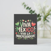 Viva Mexico Mexicaanse onafhankelijkheidsdag Briefkaart (Staand voorkant)
