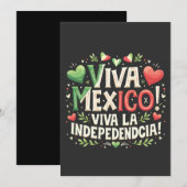 Viva Mexico Mexicaanse onafhankelijkheidsdag Feestdagenkaart (Voorkant / Achterkant)