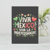 Viva Mexico Mexicaanse onafhankelijkheidsdag Feestdagenkaart (Staand voorkant)