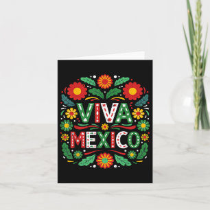 Viva Mexico Mexicaanse Onafhankelijkheidsdag Flora Kaart