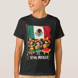 Viva Mexico Mexicaanse Onafhankelijkheidsdag Gitaa T-shirt