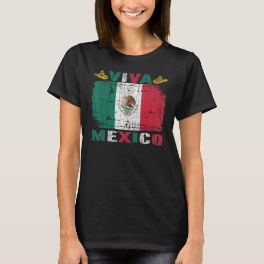 Viva Mexico Mexicaanse onafhankelijkheidsdag Ik ho T-shirt (Voorkant)