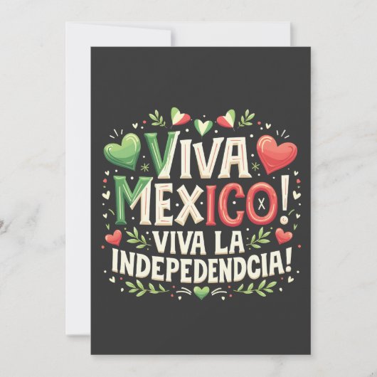 Viva Mexico Mexicaanse onafhankelijkheidsdag Kaart (Voorkant)