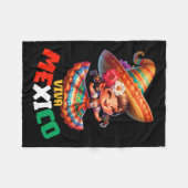 Viva Mexico Mexicaanse Onafhankelijkheidsdag Mexic Fleece Deken (Voorkant (Horizontaal))