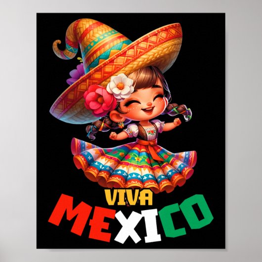Viva Mexico Mexicaanse Onafhankelijkheidsdag Mexic Poster (Voorkant)