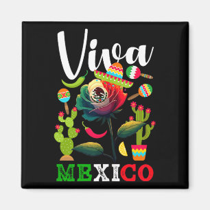 Viva mexico mexicaanse trots vlag mexico wortelsVi Magneet