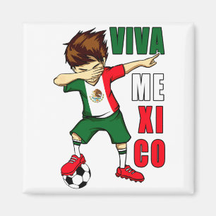 Viva Mexico Mexicaanse Voetbal Jongen Onafhankelij Magneet