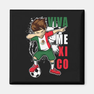 Viva Mexico Mexicaanse Voetbal Jongen Onafhankelij Magneet