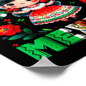 Viva Mexico Mexican Girl Flag Independence Day Gir Poster (Hoek)