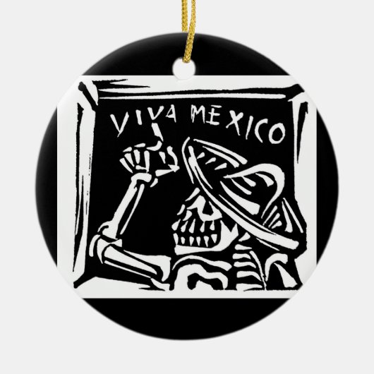 Viva Mexico - Mexico's dag van de dood Keramisch Ornament (Voorkant)