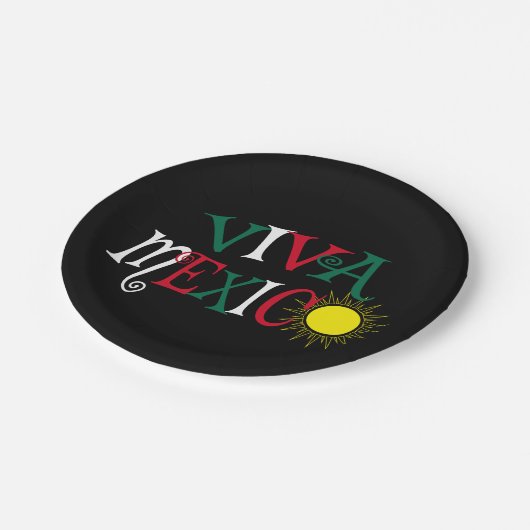 Viva Mexico Papieren Bordje (Gekanteld)