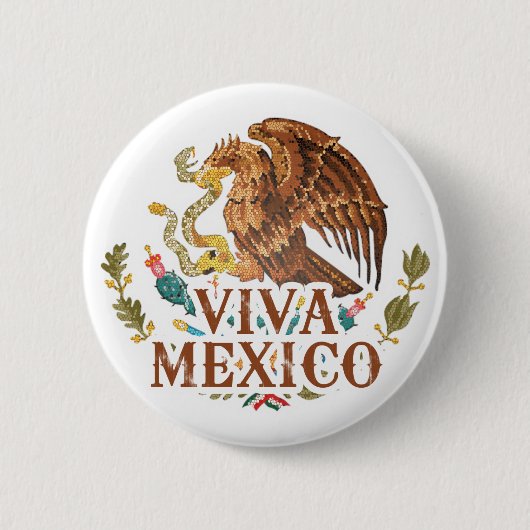 Viva Mexico Ronde Button 5,7 Cm (Voorkant)