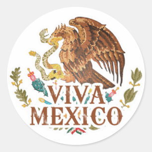 Viva Mexico Ronde Sticker