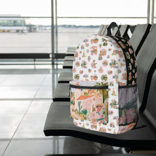 Viva México   Schattige geïllustreerd Mexicaans th Bedrukte Rugzak