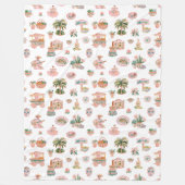 Viva México | Schattige geïllustreerd Mexicaans th Fleece Deken (Voorkant)