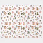 Viva México | Schattige geïllustreerd Mexicaans th Fleece Deken (Voorkant (Horizontaal))