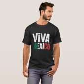 Viva Mexico Shirt met Mexicaanse vlag Col (Voorkant volledig)