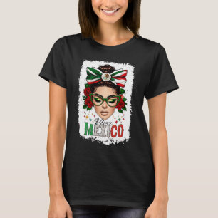 Viva Mexico-Shirt Vrouwen Mexicaanse Vlag Onafhank T-shirt