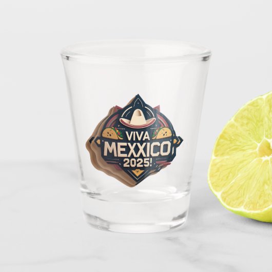 Viva Mexico Shot Glas (Voorkant)