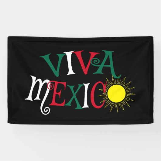 Viva Mexico Spandoek (Horizontaal)