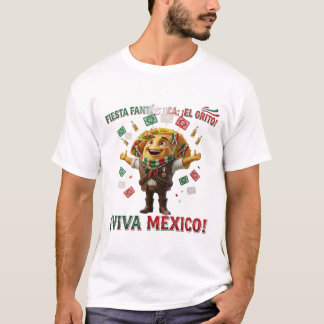 Viva Mexico Taco Character T-Shirt | 3D El Grito