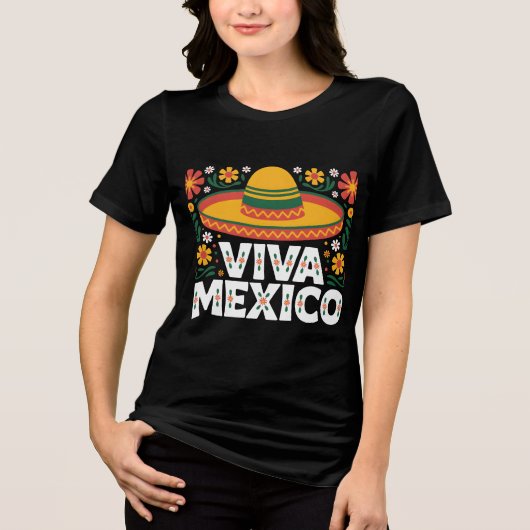 Viva Mexico Tri-Blend Shirt (Voorkant)