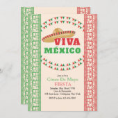 Viva Mexico Uitnodiging (Voorkant / Achterkant)
