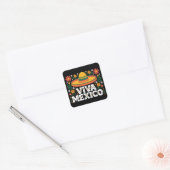 Viva Mexico Vierkante Sticker (Envelop)