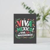 Viva Mexico Viva la Independencia Independence Day Briefkaart (Staand voorkant)
