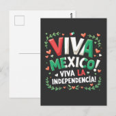 Viva Mexico Viva la Independencia Independence Day Briefkaart (Voorkant / Achterkant)
