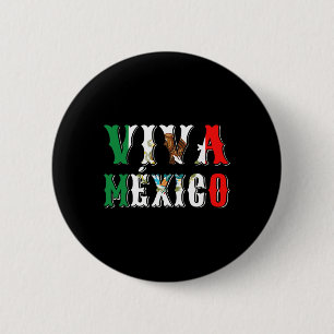 Viva Mexico Vlag voor Mexicaanse Onafhankelijkheid Ronde Button 5,7 Cm