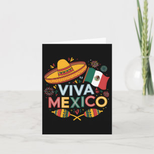 Viva Mexico voor de Mexicaanse Onafhankelijkheidsd Kaart